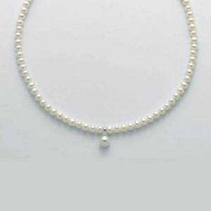 COLLANA DI PERLE MILUNA E DIAMANTE Con Chiusura ORO BIANCO 18 KT PCL5528 - 1
