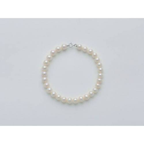 BRACCIALE DI PERLE MILUNA 4,5-5 Con Chiusura In ORO BIANCO 18 KT PBR2214 - 1