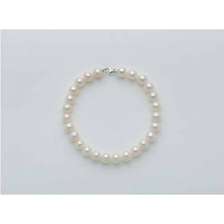 BRACCIALE DI PERLE MILUNA 6-6,5 Con Chiusura In ORO BIANCO 18 KT PBR2636 - 1