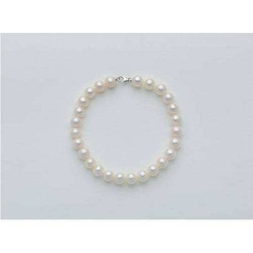 BRACCIALE DI PERLE MILUNA 6,5-7 Con Chiusura In ORO BIANCO 18 KT PBR2637 - 1