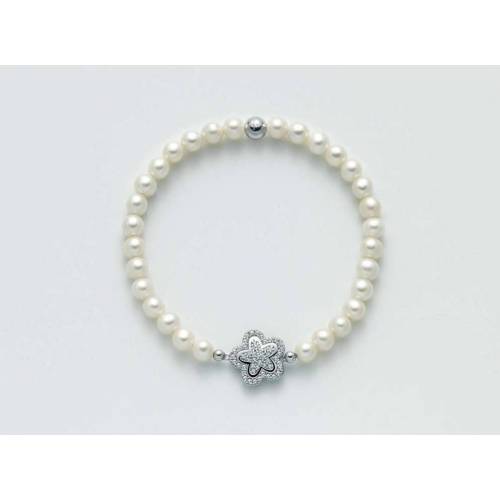 BRACCIALE DI PERLE MILUNA Elastico In ARGENTO 925%/1000 E TOPAZIO PBR2549-TPZ - 1