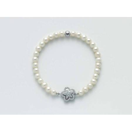 BRACCIALE DI PERLE MILUNA Elastico In ARGENTO 925%/1000 E TOPAZIO PBR2549-TPZ - 1