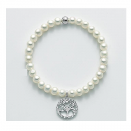 BRACCIALE DI PERLE MILUNA Elastico In ARGENTO 925%/1000 E TOPAZIO PBR2600-TPZ - 1