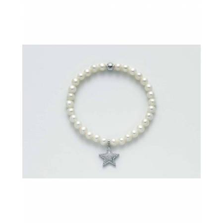 BRACCIALE DI PERLE MILUNA Elastico In ARGENTO 925%/1000 E TOPAZIO PBR2553-TPZ - 1