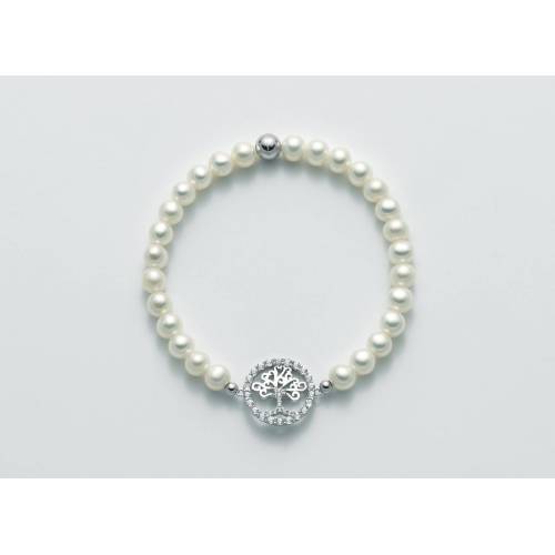 BRACCIALE DI PERLE MILUNA Elastico In ARGENTO 925%/1000 E TOPAZIO PBR2605-TPZ - 1