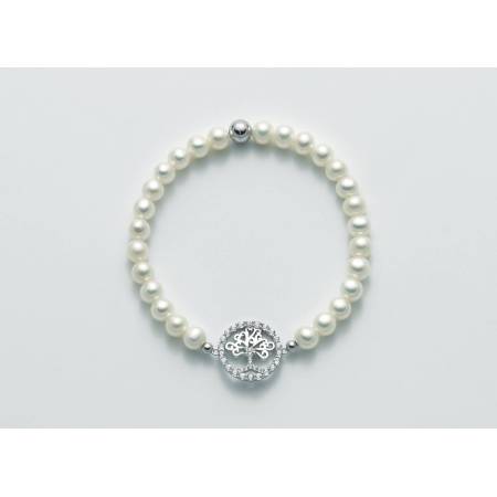 BRACCIALE DI PERLE MILUNA Elastico In ARGENTO 925%/1000 E TOPAZIO PBR2605-TPZ - 1