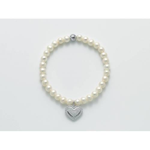 BRACCIALE DI PERLE MILUNA Elastico In ARGENTO 925%/1000 E TOPAZIO PBR2552-TPZ - 1