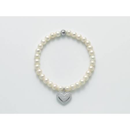 BRACCIALE DI PERLE MILUNA Elastico In ARGENTO 925%/1000 E TOPAZIO PBR2552-TPZ - 1