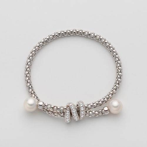 BRACCIALE DI PERLE MILUNA In ARGENTO 925%/1000 E TOPAZIO PBR3174-M - 1