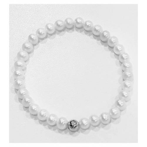 BRACCIALE DI PERLE MILUNA Elastico In ARGENTO 925%/1000 PBR3034 - 1