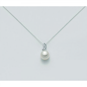 COLLANA MILUNA PERLA E DIAMANTE In Oro 9 Karati 375%/1000 PCL1877X - 1