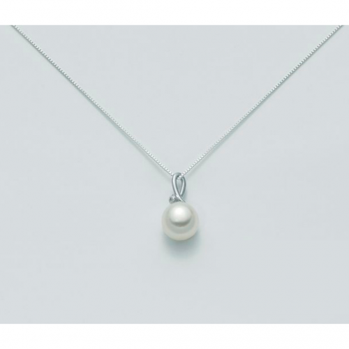 COLLANA MILUNA PERLA E DIAMANTE In Oro 9 Karati 375%/1000 PCL1877X - 1