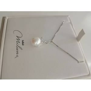 COLLANA MILUNA PERLA E DIAMANTE In Oro 9 Karati 375%/1000 PCL1880X - 1 2