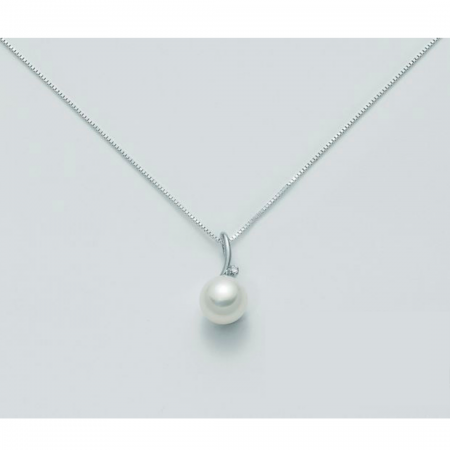 COLLANA MILUNA PERLA E DIAMANTE In Oro 9 Karati 375%/1000 PCL1875X - 1