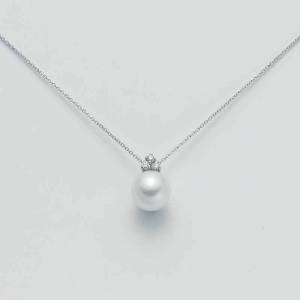 COLLANA MILUNA PERLA E DIAMANTI In Oro 18 Karati 750%/1000 PCL2018 - 1