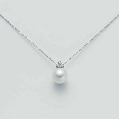 COLLANA MILUNA PERLA E DIAMANTI In Oro 18 Karati 750%/1000 PCL2018 - 1