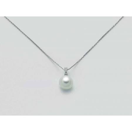 COLLANA MILUNA PERLA E DIAMANTI In Oro 18 Karati 750%/1000 PCL5501 - 1