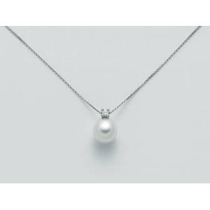 COLLANA MILUNA PERLA E DIAMANTE In Oro 18 Karati 750%/1000 PCL3932 - 1