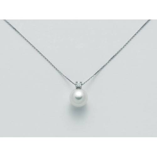 COLLANA MILUNA PERLA E DIAMANTE In Oro 18 Karati 750%/1000 PCL3932 - 1