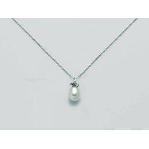 COLLANA MILUNA PERLA E DIAMANTE In Oro 18 Karati 750%/1000 PCL5222 - 1