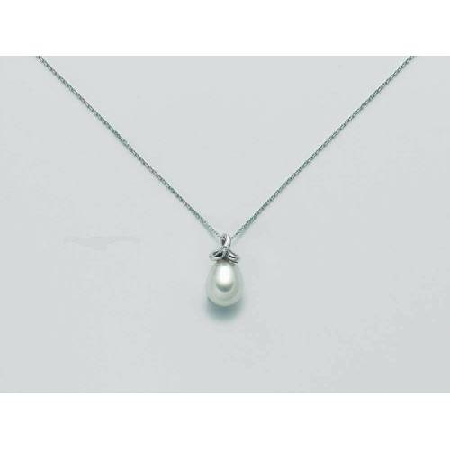 COLLANA MILUNA PERLA E DIAMANTE In Oro 18 Karati 750%/1000 PCL5222 - 1