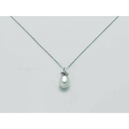 COLLANA MILUNA PERLA E DIAMANTE In Oro 18 Karati 750%/1000 PCL5222 - 1
