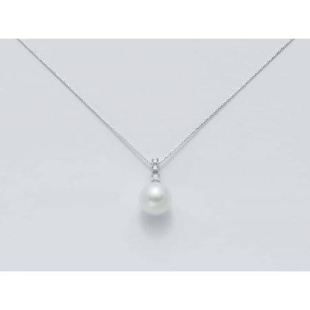 COLLANA MILUNA PERLA E DIAMANTI In Oro 18 Karati 750%/1000 PCL2966 - 1