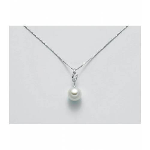 COLLANA MILUNA PERLA E DIAMANTI In Oro 18 Karati 750%/1000 PCL5380 - 1