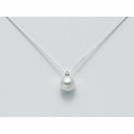 COLLANA MILUNA PERLA E DIAMANTE In Oro 18 Karati 750%/1000 PCI657BM_2V5 - 1