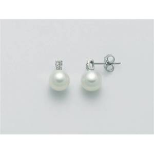 ORECCHINI MILUNA PERLE E DIAMANTI In Oro 9 Karati 375%/1000 PER2365X - 1