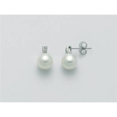 ORECCHINI MILUNA PERLE E DIAMANTI In Oro 9 Karati 375%/1000 PER2365X - 1