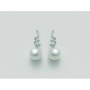 ORECCHINI MILUNA PERLE E DIAMANTI In Oro 9 Karati 375%/1000 PER1099X - 1