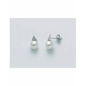 ORECCHINI MILUNA PERLE E DIAMANTI In Oro 9 Karati 375%/1000 PER2453X - 1