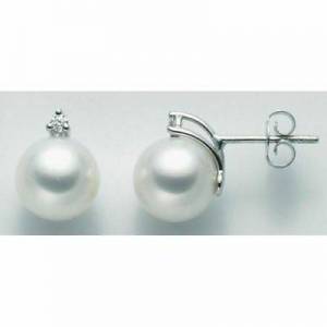 ORECCHINI MILUNA PERLE E DIAMANTI In Oro 18 Karati 750%/1000 PPR657BM_005 - 1