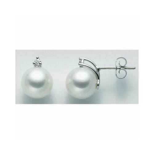 ORECCHINI MILUNA PERLE E DIAMANTI In Oro 18 Karati 750%/1000 PPR758BM_005 - 1