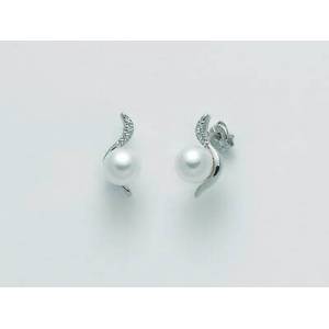 ORECCHINI MILUNA PERLE E DIAMANTI In Oro 9 Karati 375%/1000 PER2425X - 1