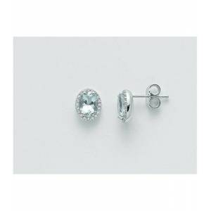 ORECCHINI MILUNA ACQUAMARINA E DIAMANTI In Oro Bianco 18 KT 750%/1000 ERD2411 - 1