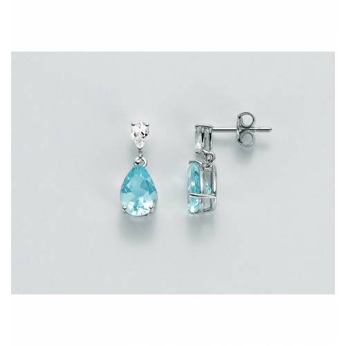 ORECCHINI MILUNA TOPAZIO In Oro Bianco 18 KT 750%/1000 ERD2305 - 1