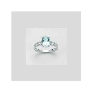 ANELLO MILUNA ACQUAMARINA E DIAMANTI Oro Bianco 18 KT 750%/1000 LID3371 - 1