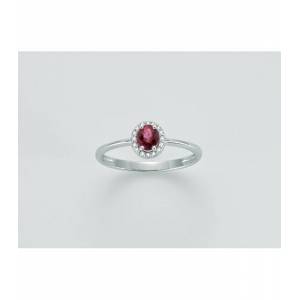 ANELLO MILUNA RUBINO E DIAMANTI In Oro Bianco 18 KT 750%/1000 LID3273 - 1