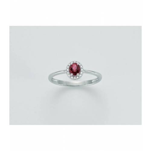 ANELLO MILUNA RUBINO E DIAMANTI In Oro Bianco 18 KT 750%/1000 LID3273 - 1