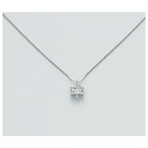 COLLANA MILUNA PUNTO LUCE In Oro Bianco 18 KT 750%/1000 E DIAMANTI CLD4114 - 1