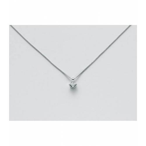 COLLANA MILUNA PUNTO LUCE In Oro Bianco 18 KT 750%/1000 E DIAMANTE CLD5065-005G7 - 1