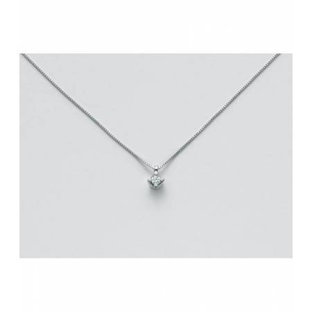 COLLANA MILUNA PUNTO LUCE In Oro Bianco 18 KT 750%/1000 E DIAMANTE CLD5065-005G7 - 1