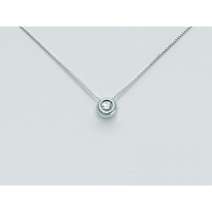 COLLANA MILUNA PUNTO LUCE In Oro Bianco 18 KT 750%/1000 E DIAMANTE CLD2663_001 - 1