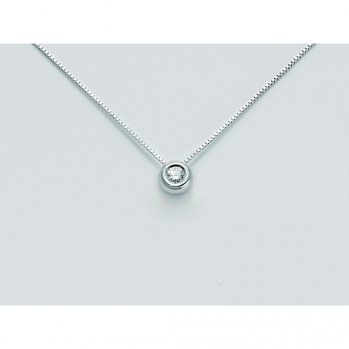 COLLANA MILUNA PUNTO LUCE In Oro Bianco 18 KT 750%/1000 E DIAMANTE CLD2663_001 - 1