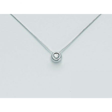 COLLANA MILUNA PUNTO LUCE In Oro Bianco 18 KT 750%/1000 E DIAMANTE CLD2663_001 - 1