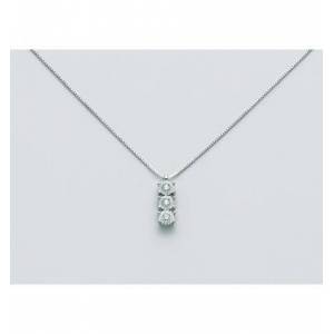 COLLANA MILUNA PUNTO LUCE TRILOGY In Oro Bianco 18 KT 750%/1000 E DIAMANTI CLD4146 - 1