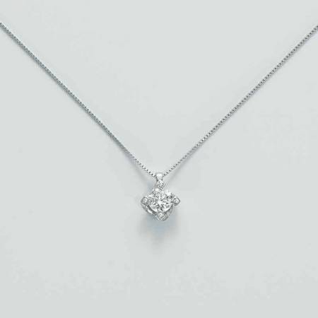 COLLANA MILUNA PUNTO LUCE In Oro Bianco 18 KT 750%/1000 E DIAMANTI CLD5066-022G7 - 1