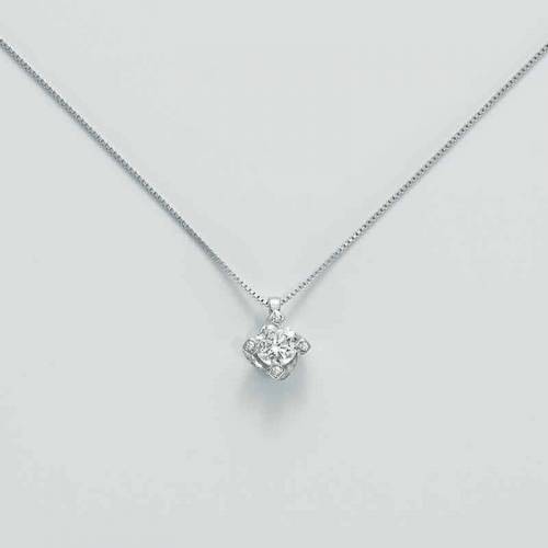 COLLANA MILUNA PUNTO LUCE In Oro Bianco 18 KT 750%/1000 E DIAMANTI CLD5066-030G7 - 1
